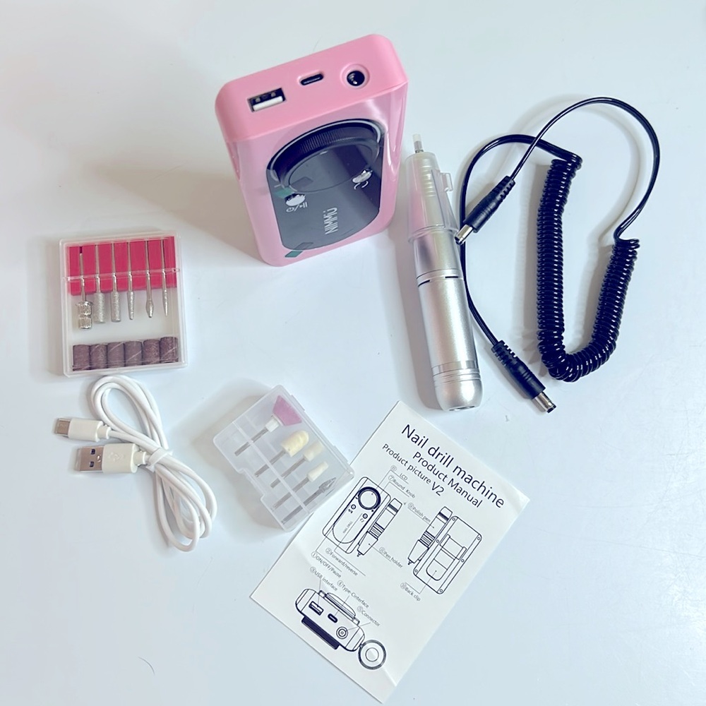 Pink 45000RPM Professional Cordless Rechargeable Nail File - Picture 8 of 10